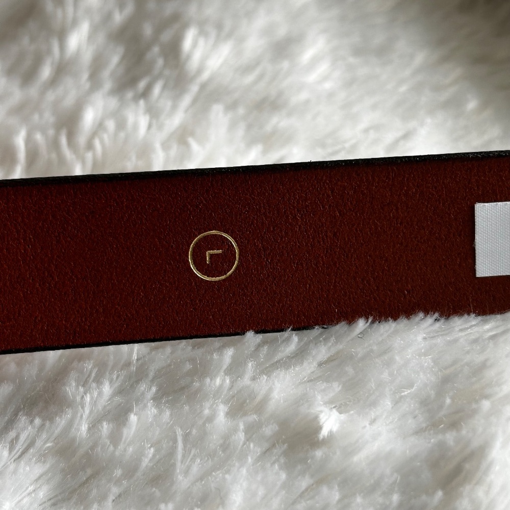 J. Crew Brown Leather Belt with Gold Buckle - Picture 6 of 9